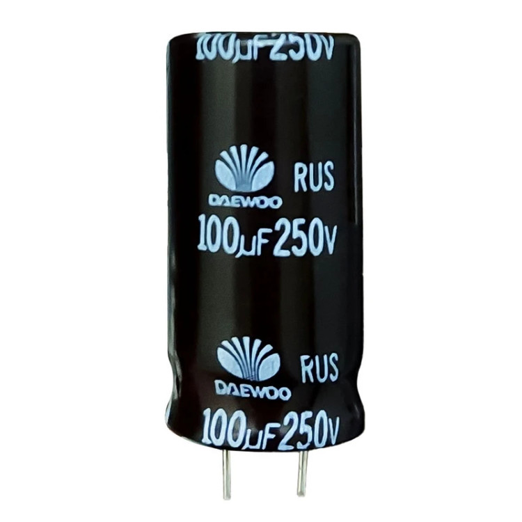 خازن 100 میکروفاراد 250 ولت دوو مدل SK-100250 بسته 4 عددی