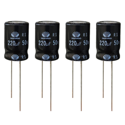 خازن 220 میکروفاراد 50 ولت دوو مدل SK-22050 بسته 4 عددی