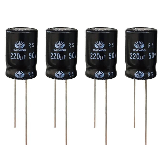 خازن 220 میکروفاراد 50 ولت دوو مدل SK-22050 بسته 4 عددی